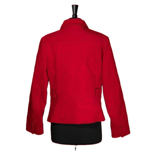 Talbots Women's Coat Red Velvet Quilted Lined Stretch Insulated Jacket Size 14 - Picture 2 of 10